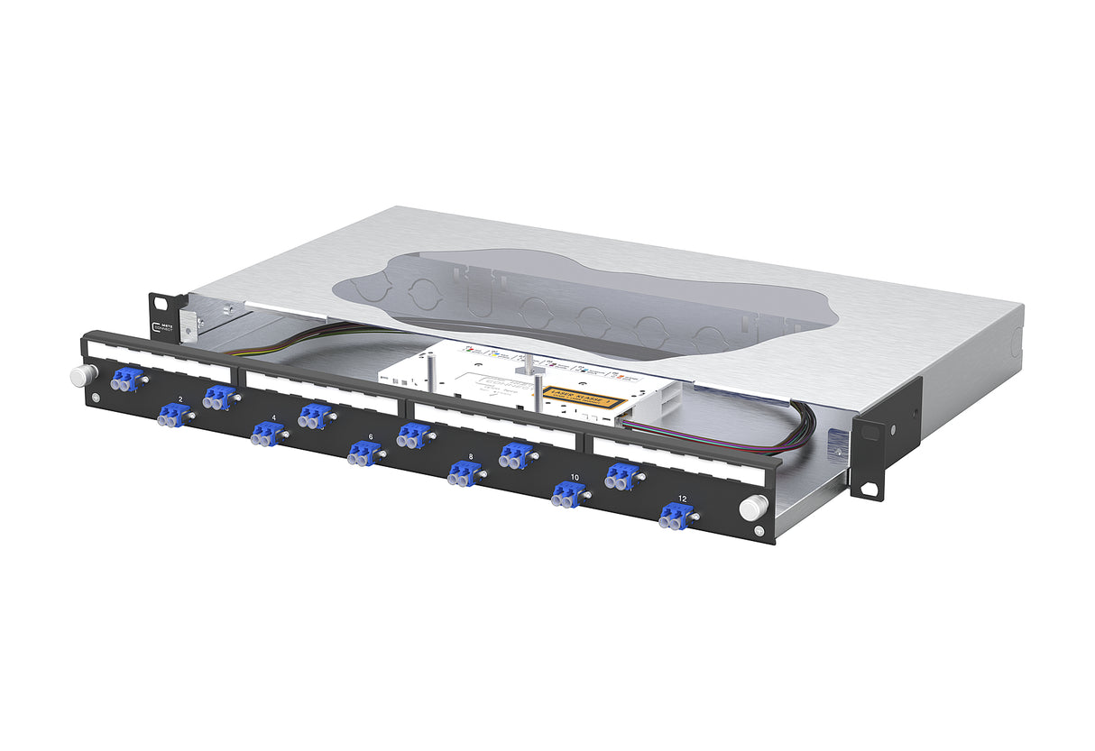 METZ CONNECT LWL-Patchpanel 12f LC-D OS2 1504697412-C 482,6mm(19), 1HE