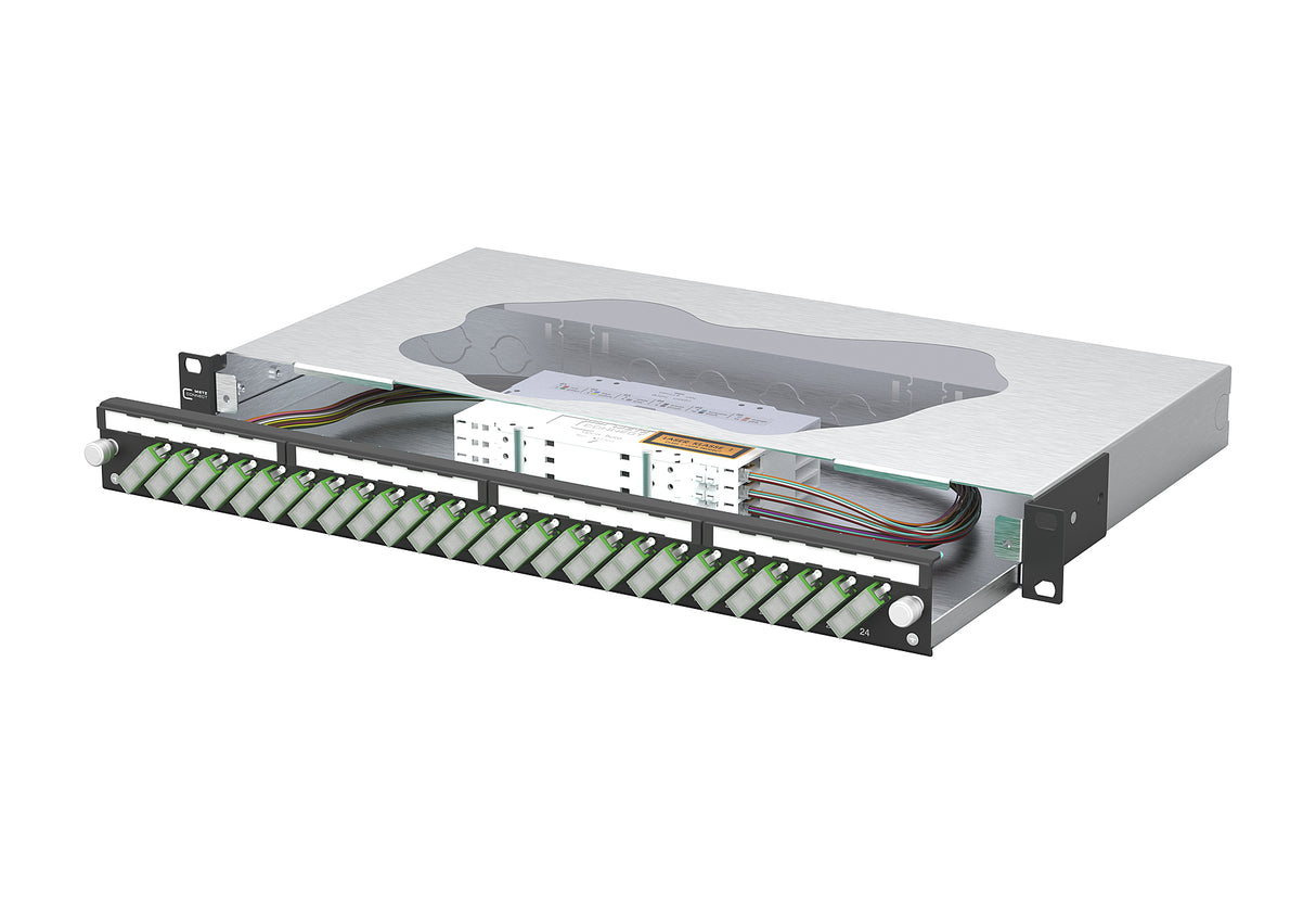 METZ CONNECT LWL-Patchpanel APC 24f SC-D 150469F224-B 482,6mm(19), 1HE OS2