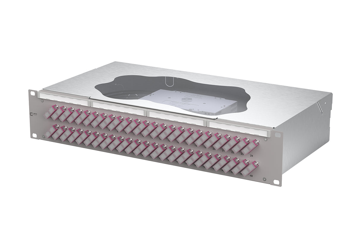 METZ CONNECT LWL-Patchpanel 48f SC-D OM4 150487BB48-E 482,6mm(19), 2HE max:48f
