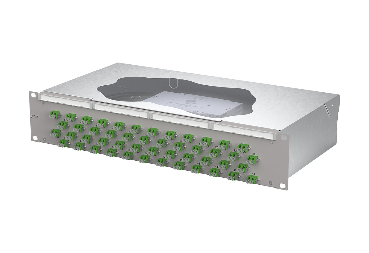 METZ CONNECT LWL-Patchpanel APC 48f LC-D 1504897648-E 482,6mm(19), 2HE OS2