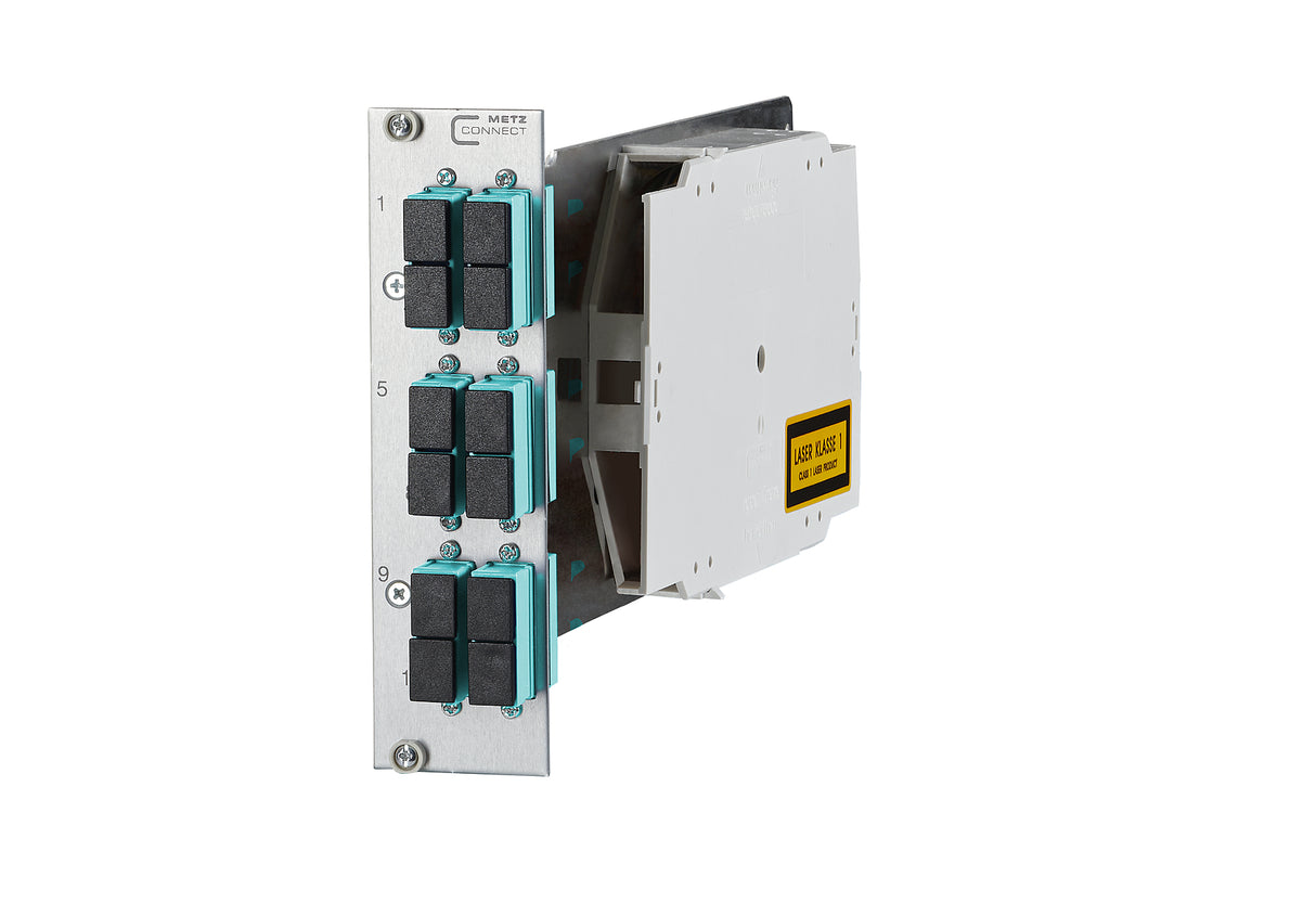 METZ CONNECT LWL-Patchpanel 6f SC-D OM3 1528S0BA061E 482,6mm(19), 3HE max:6f