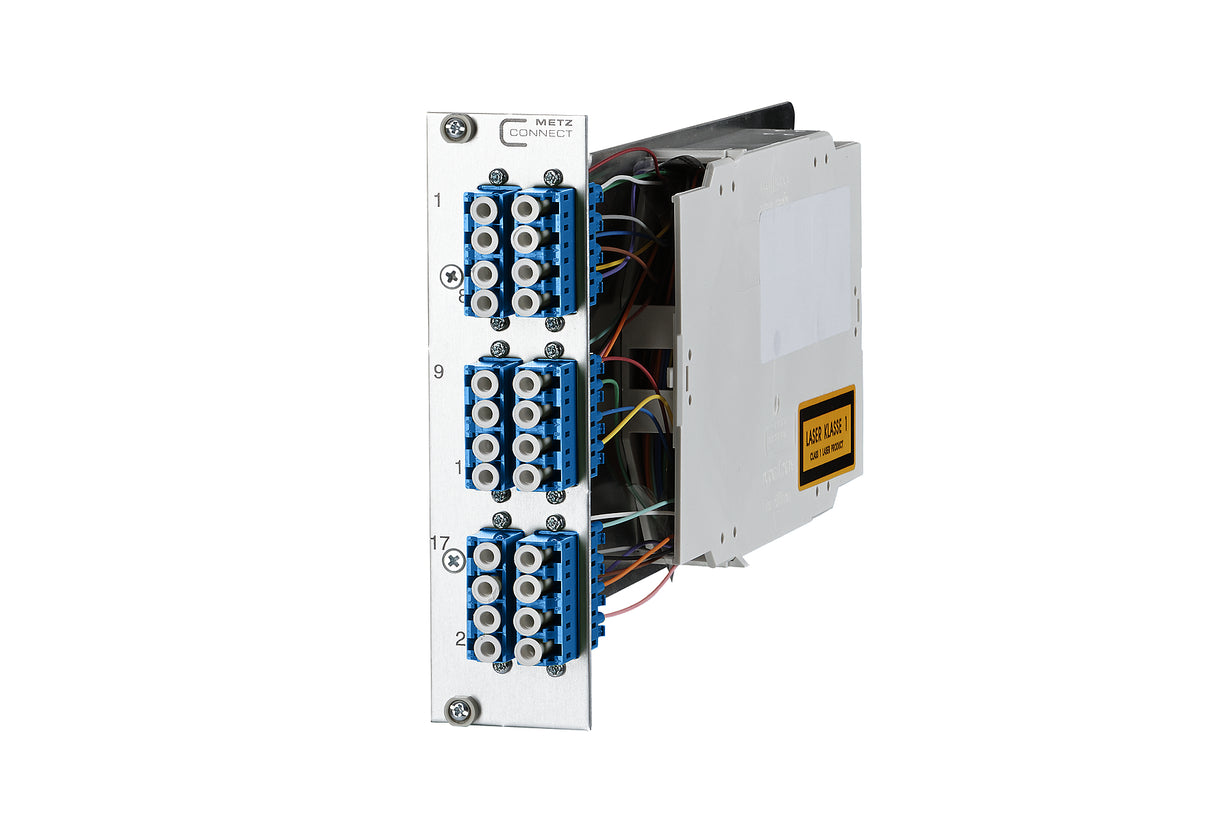 METZ CONNECT LWL-Frontplatte 6f LC OS2 1528S971061E 482,6mm(19), 3HE max:6f
