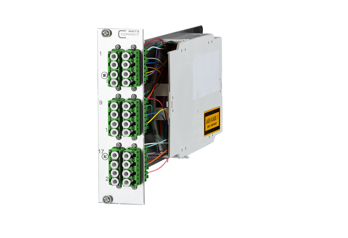 METZ CONNECT LWL-Frontplatte APC 6f LC 1528S97A061E 482,6mm(19), 3HE OS2