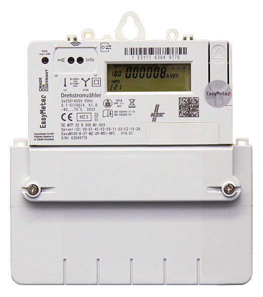 NZR Drehstromzähler B 5A elektr digi d0 EasyM100, 3x230/400V, MID, DT, L+B geeic