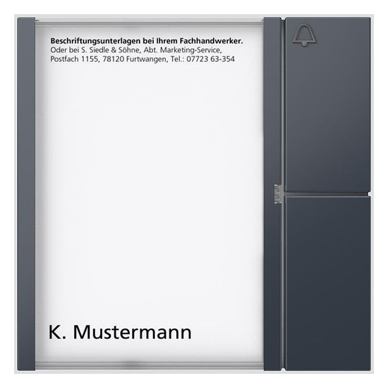 SIEDLE Tastenmodul Bus 1RT anthgr BTM 650-01 AG 99x99x27mm