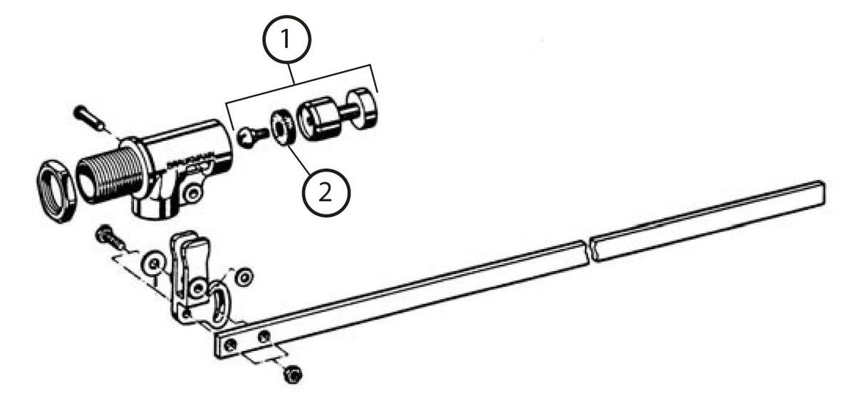 Schwimmerventil VR170 Messing A, 1 "