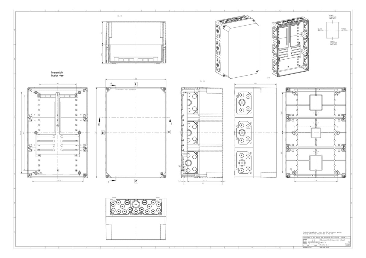 SPELSBERG Zählergehäuse Aufb IP65 Kst AKi-Z 3 300x210x450mm