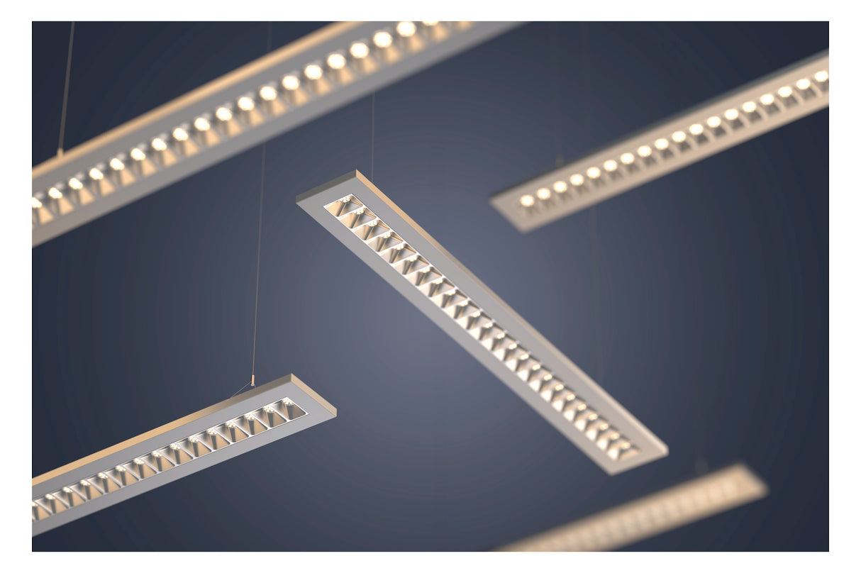RIDI LED-Pendelleuchte 2LEDs 4000K Konv F-LINE-RT2X145/25ND-SM-SET 6358lm R=mt