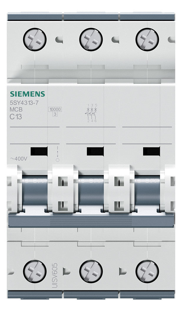 SIEMENS Leitungsschutzschalter UC C 13A 5SY4313-7 3p 400V 3TE 50Hz IP20