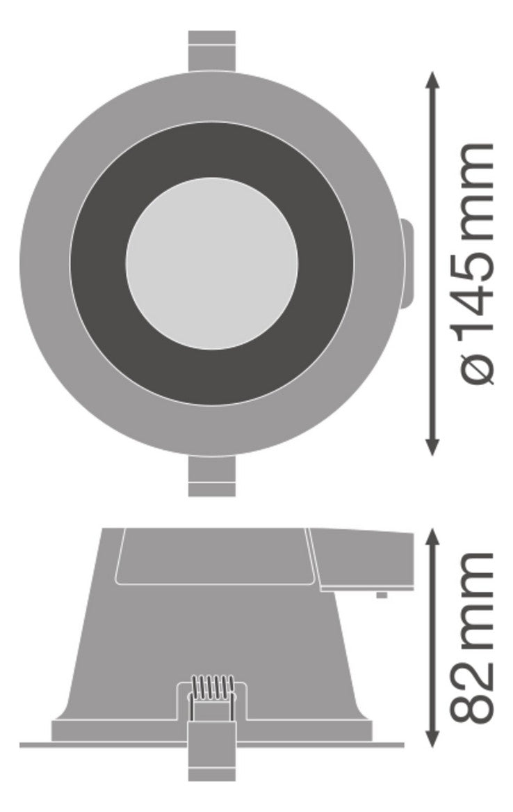 LEDVANCE LED-Einbaustrahler 13W Konv ws COMFORT DL DN 130 13 W 3CCT IP54 WT 1LE