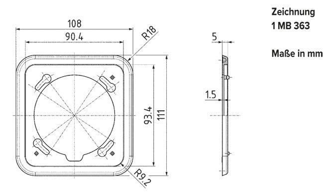MENNEKES Rahmen 1f aws glz Kst Cepex 41423