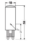 OSRAM LED-Röhrenlampe G9 4W 2700K ws E LED Star PIN 40 320° 4W 827 G9 3ste 470l