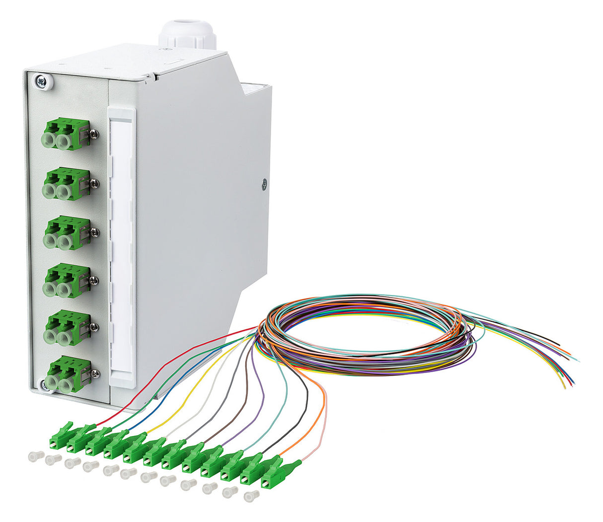 METZ CONNECT LWL-Patchpanel APC 6f LC-D 15024A976060E Hutschiene OS2 m.Pigtails