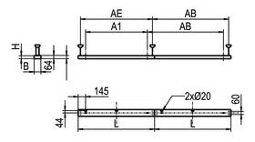 RIDI LED-Deckenanbauleuchte 34W 4000K ws ABRFB1480NDWS840M9S0500 4897lm Konv