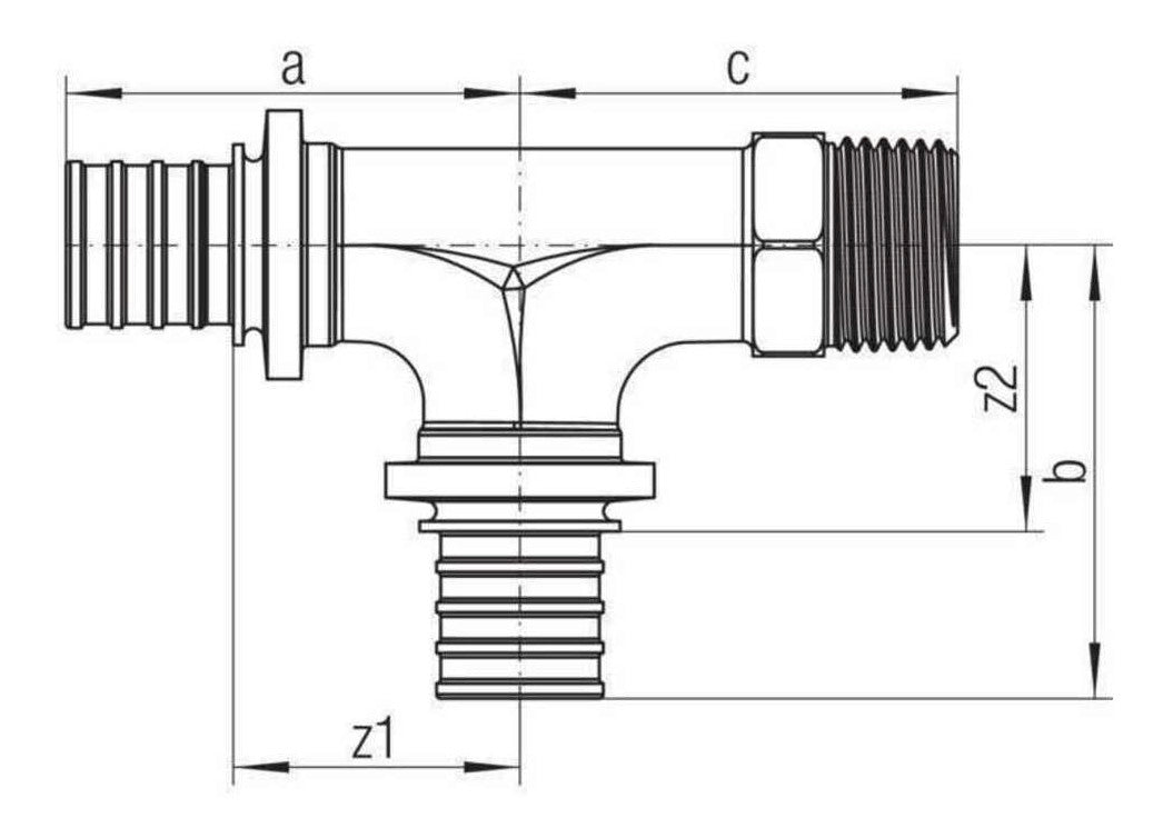 Rehau T-Stück RAUTITAN RX+ 16 - 16 - R 1/2 | 14564001001
