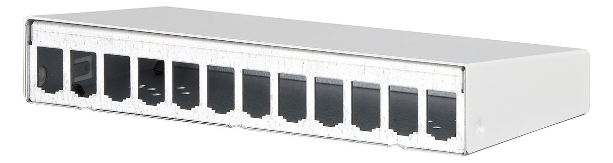 METZ CONNECT Modulträger Wandmont Schirm 130861-1202-E 12Ports RAL9010
