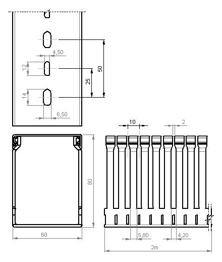 UNEX Verdrahtungskanal 80x60 grau,RAL7035,PVC-M1 80.60.77