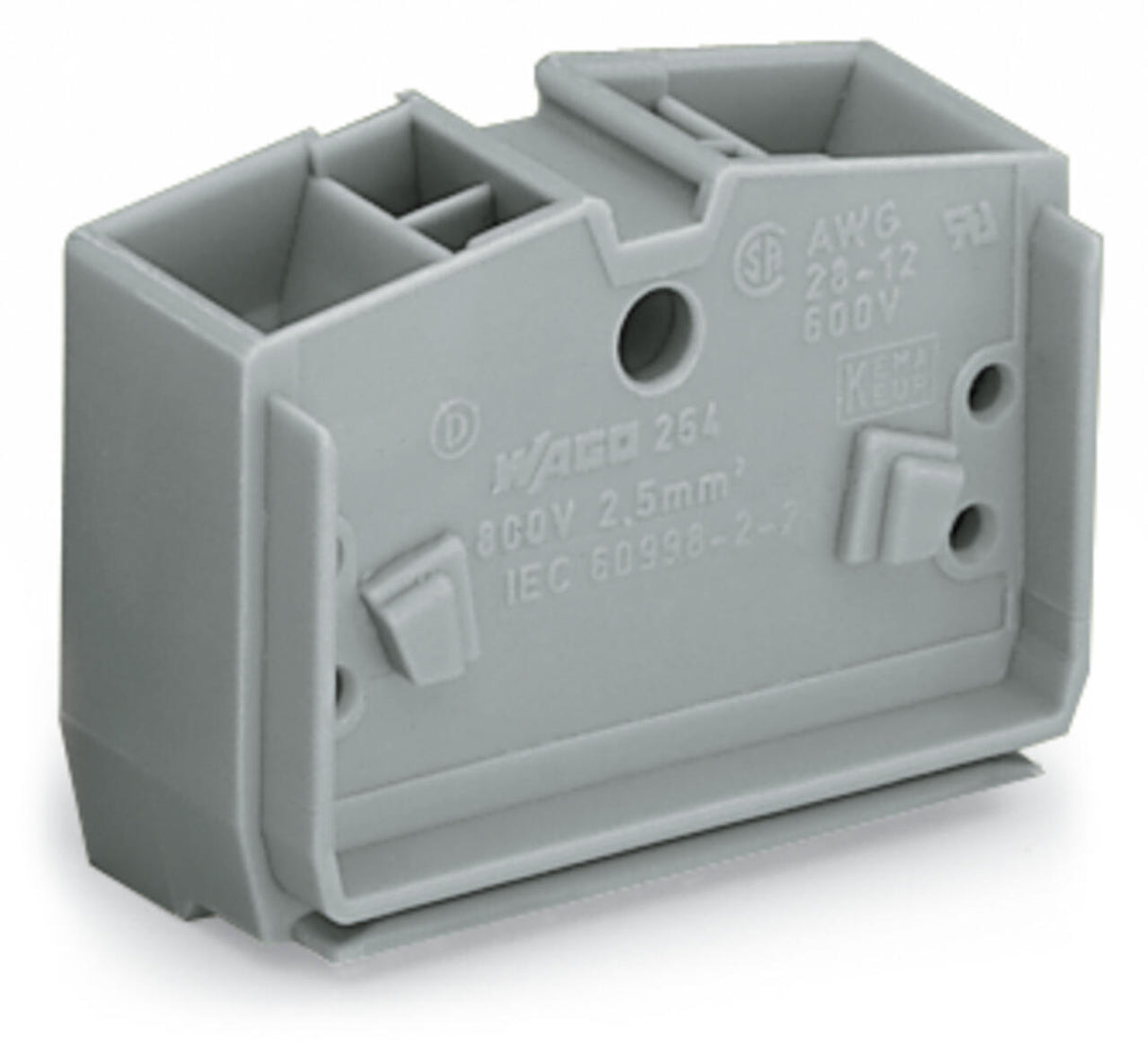 WAGO Klemmleiste 0,08-2,5qmm 24A 1p 10mm Serie 264 264-355 Thermopl sw Federzug