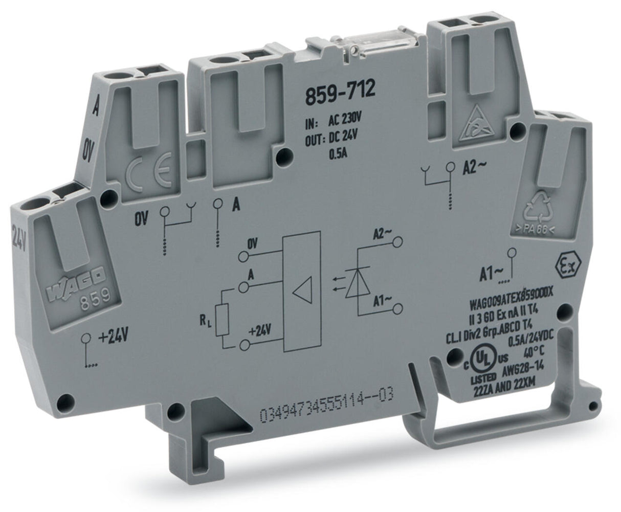 WAGO Optokoppler 230V 0,0006A 20-30V Serie 859 859-712 Transistor