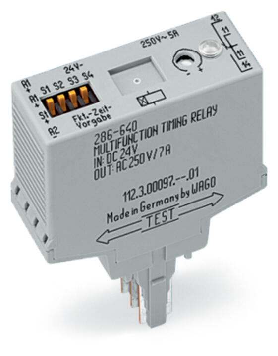 WAGO Zeitrelais 24V/DC 0.3s-13.3m Serie 286 286-640 einschWisch