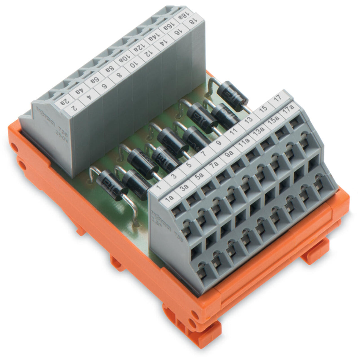 WAGO Bauelement-Reihenklemme 0,08-2,5qmm Serie 289 289-105 gr 2Etagen 3A