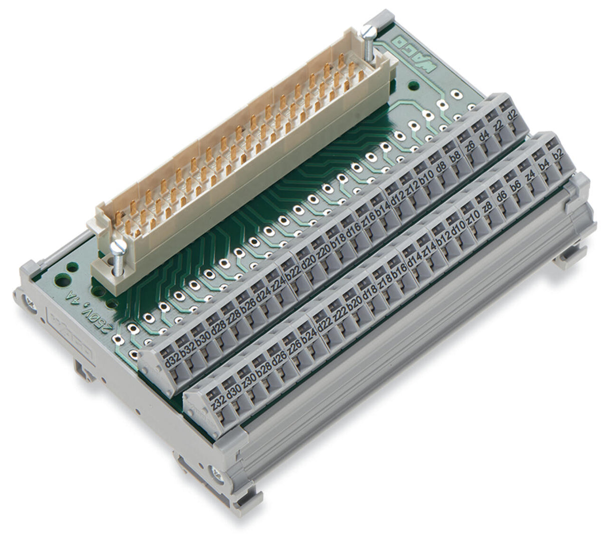 WAGO Übergabemodul 48p 250V 4A Federzug Serie 289 289-436 Steckanschl TS35