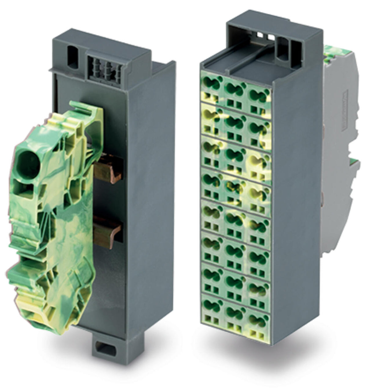 WAGO Verteilerblock 0,08-2,5qmm 1Etage Serie 726 726-671 24kl gr/gn-ge 76A