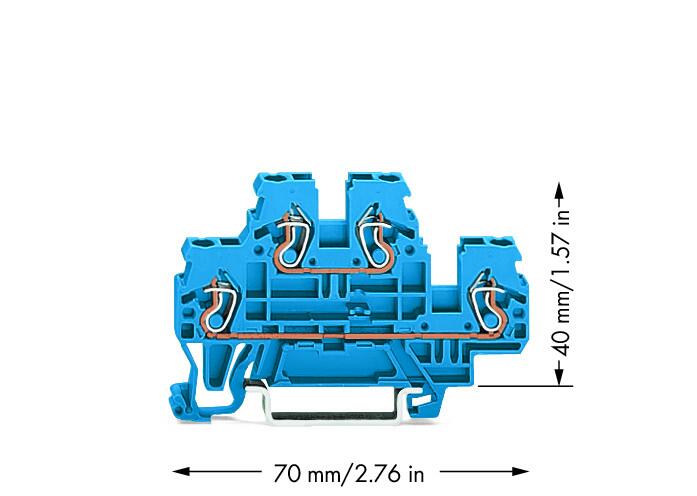 WAGO Reihenklemme 2Etagen 2kl bl 24A Serie 870 870-504 TS35