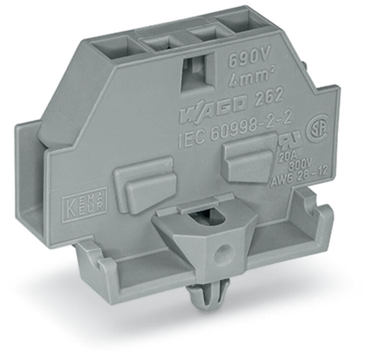 WAGO Klemmleiste 0,08-4qmm 24A 1p 7mm gr Serie 262 262-311 Thermopl Federzug