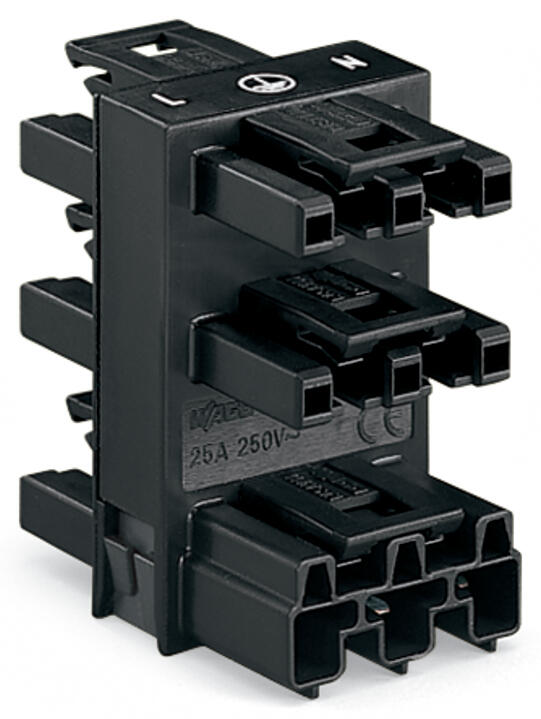 WAGO H-Verteiler PA 3Eing 3p 15Ausg 250V Serie 770 770-608 25A IP20 hfr