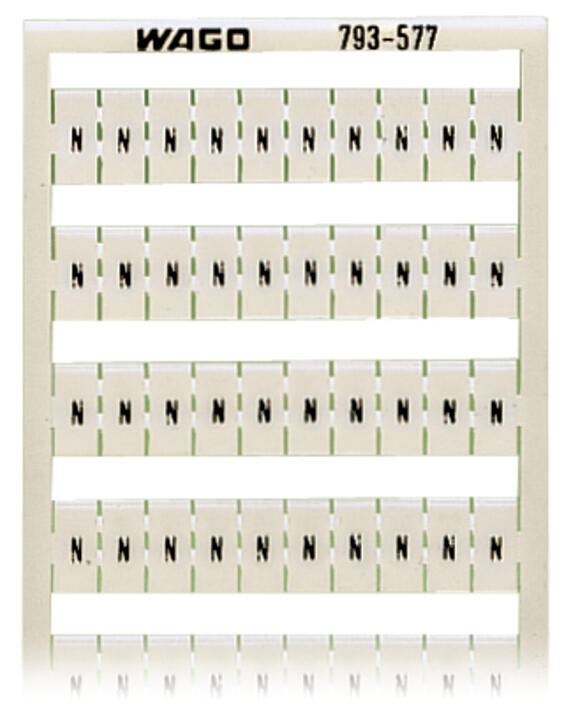 WAGO Klemmenmarkierung bl RM=5mm N horiz Serie 793 793-577/000-006