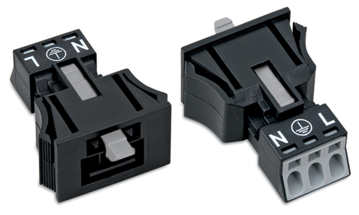 WAGO Gerätestecker 3p ger Snap/schraub Serie 890 890-713 Federzug 250V 16A hfr