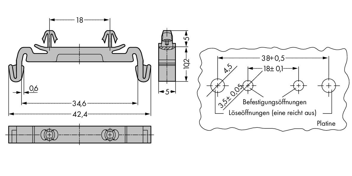 WAGO Montagefuß Serie 209 209-188