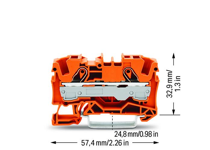 WAGO Reihenklemme 0,5-10qmm 1Etage 2kl Serie 2006 2006-1202 or 41A TS35