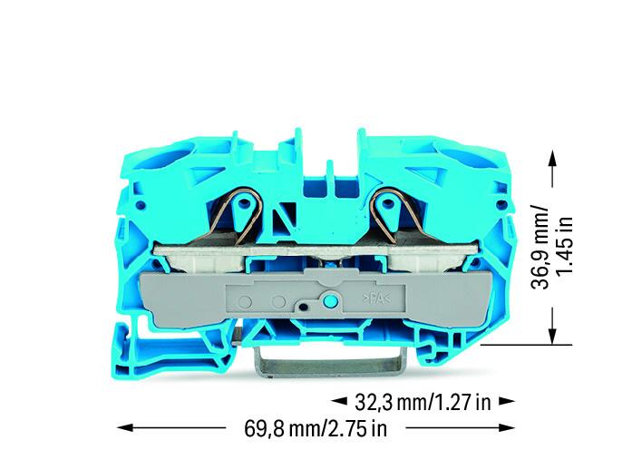 WAGO Reihenklemme 1Etage 2kl bl 76A TS35 Serie 2016 2016-1204