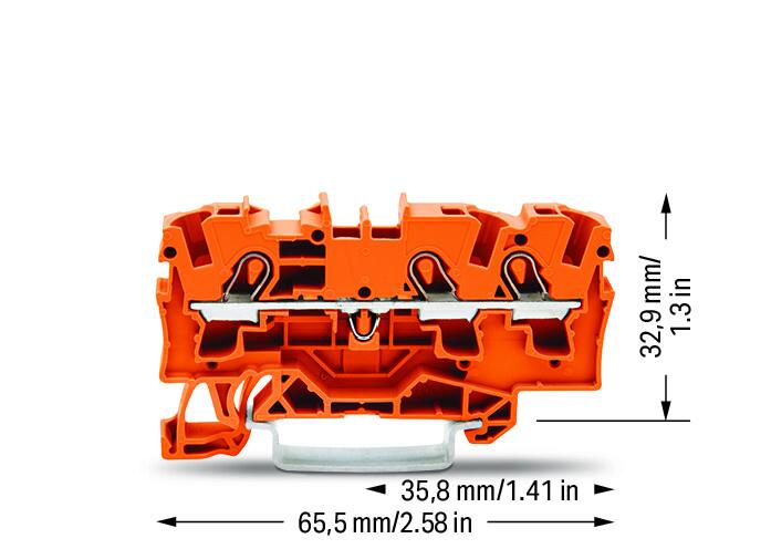 WAGO Reihenklemme 1Etage 3kl or 32A TS35 Serie 2004 2004-1302