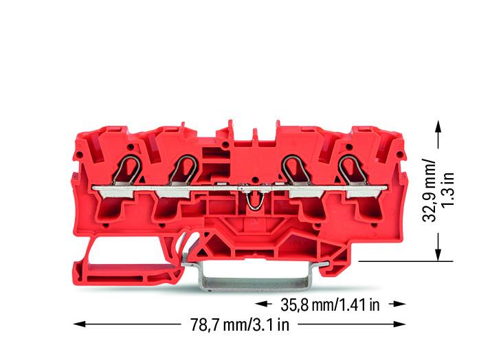 WAGO Reihenklemme 0,5-6qmm 1Etage 4kl or Serie 2004 2004-1402 32A TS35