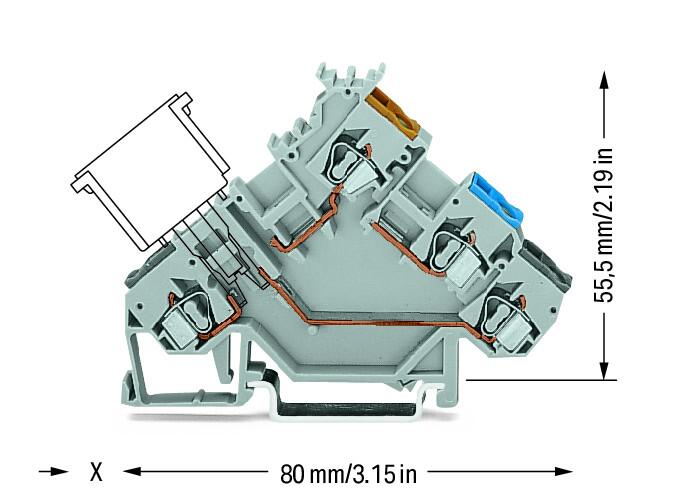 WAGO Initiator/Aktor-Klemme 3Etagen NPN Serie 280 280-561/281-413 0,08-2,5qmm