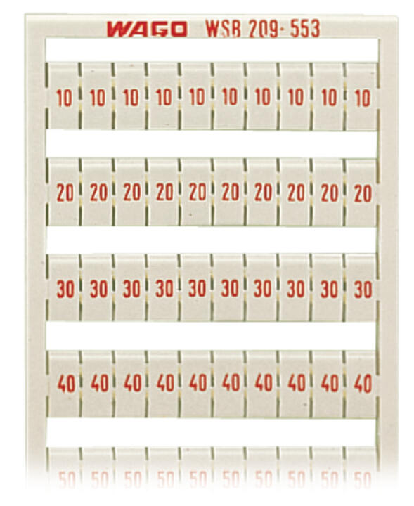 WAGO Klemmenmarkierung ge RM=5mm horiz Serie 209 209-553/000-002 10/20-50
