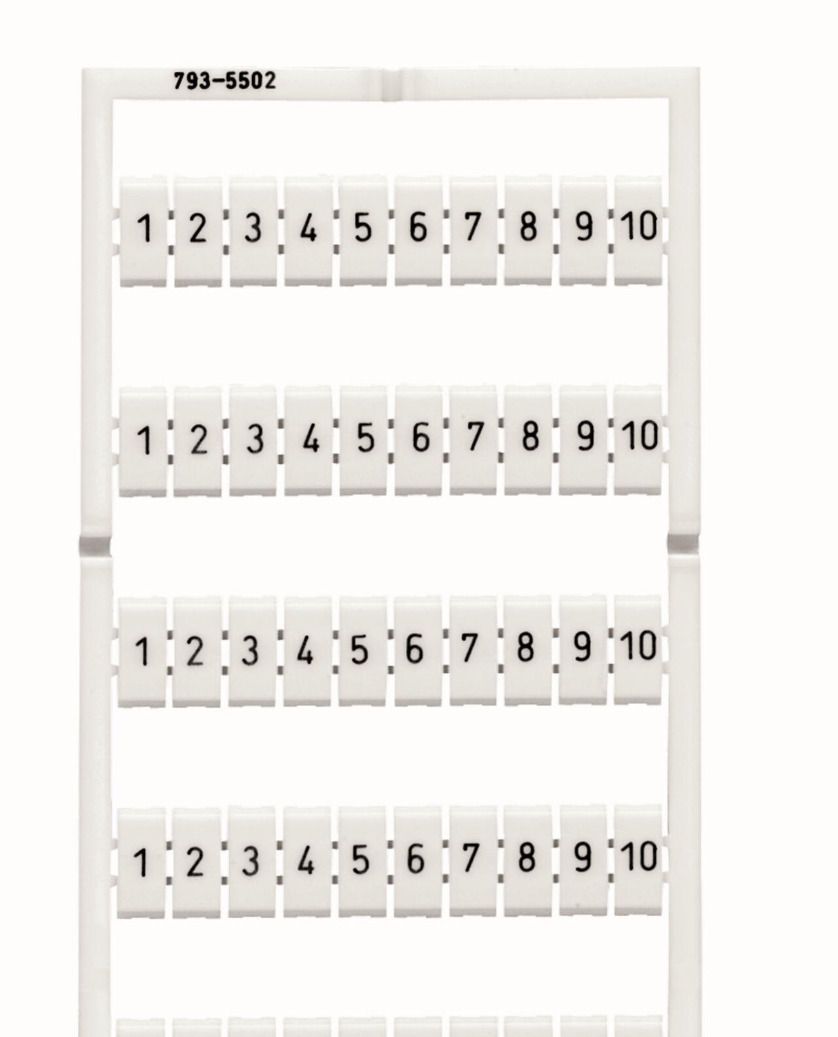 WAGO Klemmenmarkierung gr RM=5mm 1-10 Serie 793 793-5502/000-007 horiz
