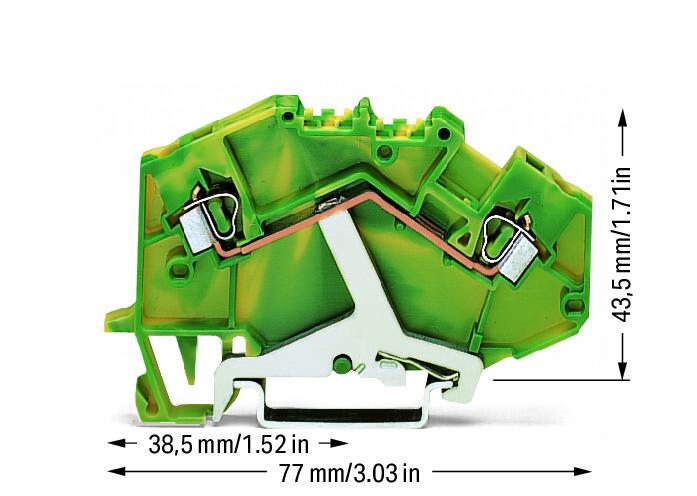 WAGO Schutzleiter-Reihenklemme gn/ge Serie 780 780-607/999-950 0,08-2,5qmm
