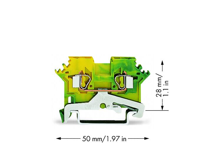 WAGO Schutzleiter-Reihenklemme gn/ge Serie 280 280-607/999-950 0,08-2,5qmm