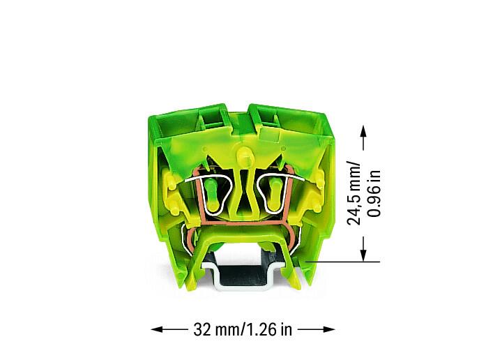 WAGO Schutzleiter-Reihenklemme gn/ge Serie 264 264-727/999-950 0,08-2,5qmm