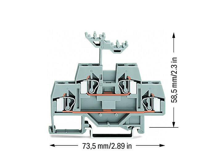 WAGO Reihenklemme 0,08-4qmm 2Etagen 2kl Serie 281 281-619 gr 26A TS35