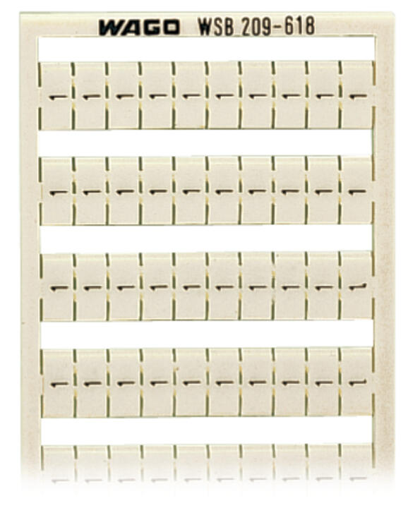 WAGO Klemmenmarkierung ws RM=5mm 1/2 Serie 209 209-618 vert