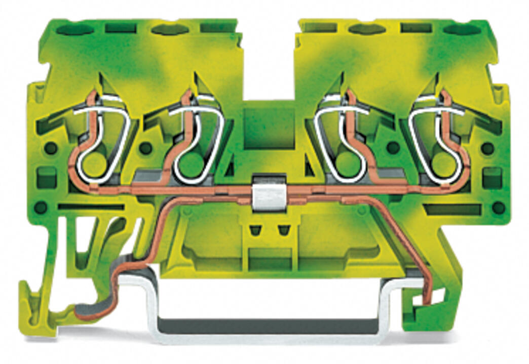 WAGO Schutzleiter-Reihenklemme gn/ge Serie 870 870-837 0,08-2,5qmm 1Etage