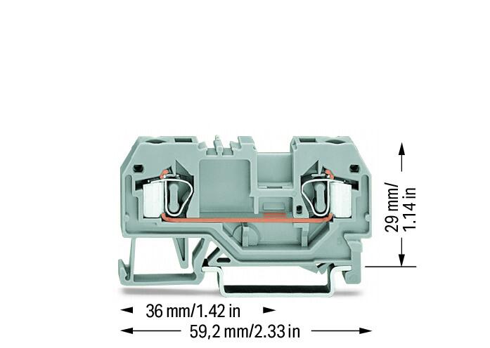 WAGO Reihenklemme 0,08-4qmm 1Etage 2kl Serie 281 281-901 gr 32A TS35