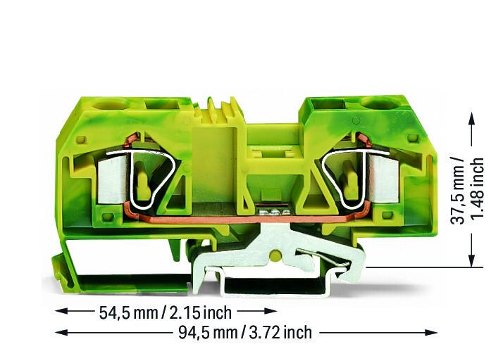 WAGO Schutzleiter-Reihenklemme 0,2-16qmm Serie 283 283-907/999-950 gn/ge 1Etage