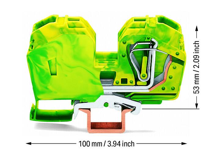 WAGO Schutzleiter-Reihenklemme 6-35qmm Serie 285 285-637 gn/ge 1Etage TS35