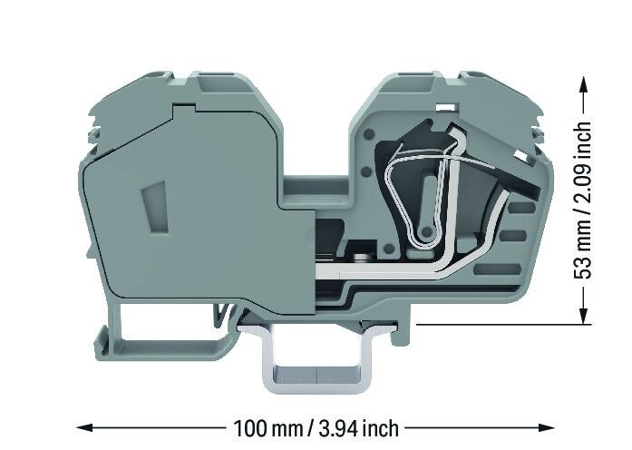 WAGO Reihenklemme 6-35qmm 1Etage 2kl gr Serie 285 285-635 125A TS35